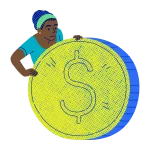 Persona sostiene dinero en sus manos