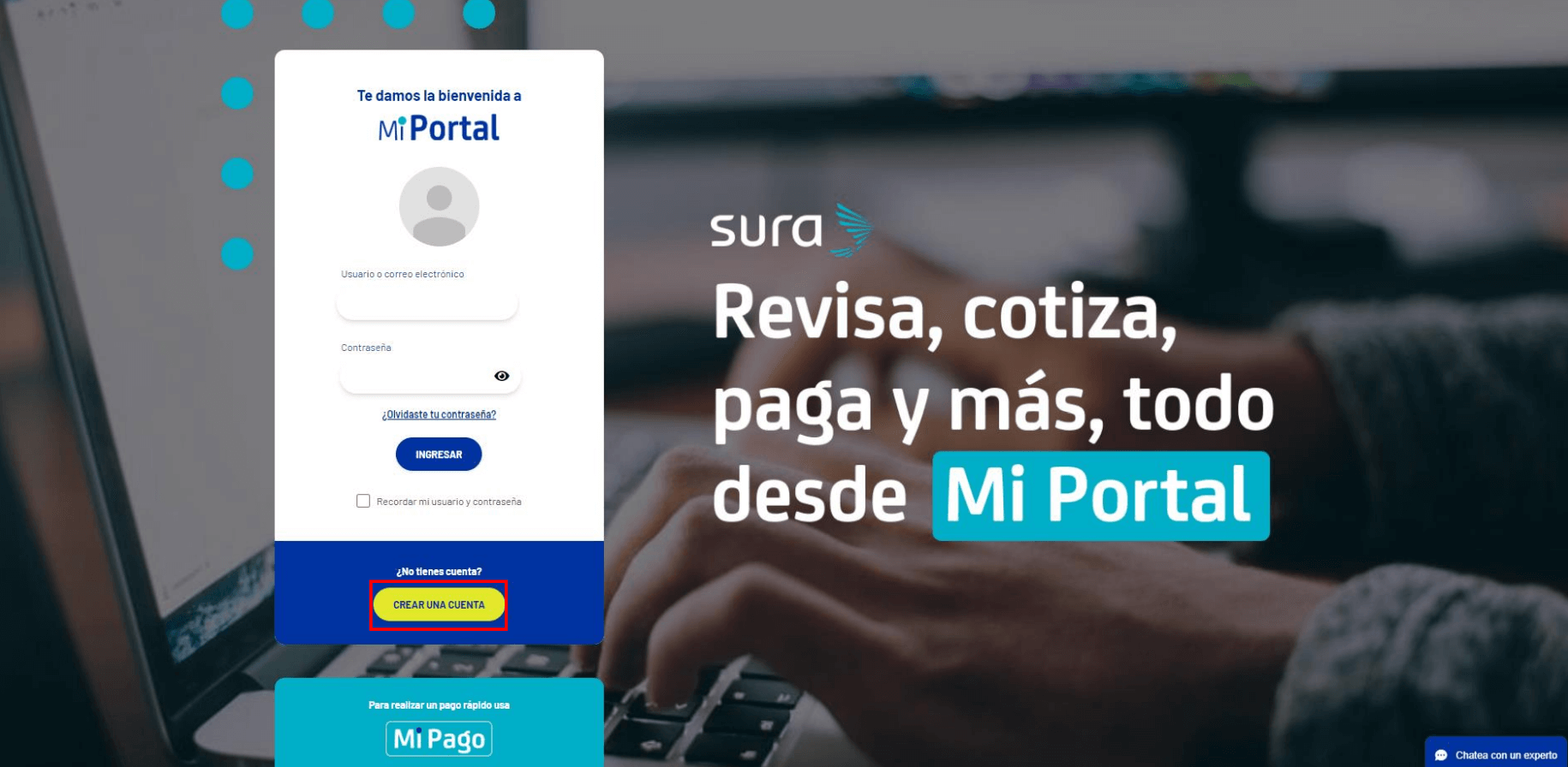 Registro Mi Portal SURA Seguros SURA