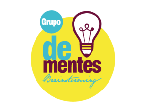 Logo beneficios grupo de mentes brainstorming