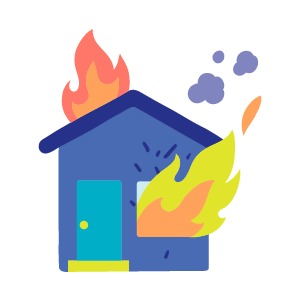 Incendio de una casa